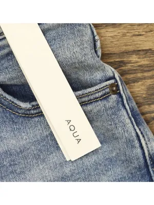 NWT Aqua Distressed High Rise Wide Leg Jeans AQ9142C-M Medium Wash Blue 27 thumbnail 4