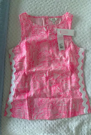 NWT Lilly Pulitzer Palmita Tunic top thumbnail 1