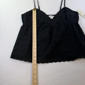 Black Eyelet Babydoll Cami Top – Lightweight and stylish Size M thumbnail 5