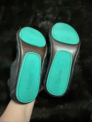 Tieks by Gavrieli Leather Ballet Flats Metallic Gray Women's Size 10 thumbnail 6