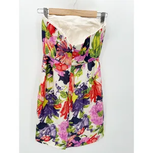 J.Crew Floral Silk Strapless Dress Women‎ Sz 0 Cocktail Tea Party Summer Bridal thumbnail 2