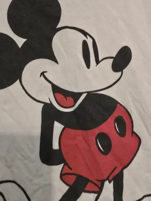 {XL} Disney Mickey Mouse Ringer Style Tee Navy Blue Trim thumbnail 4