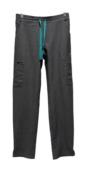 FIGS Technical Kade Scrub Pants Women's Charcoal Grey Cargo Drawstring‎ XXS thumbnail 1