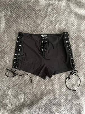 iHeartRaves Lace Up Booty Shorts thumbnail 5