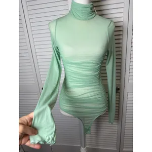 Free People intimately fp under it all long sleeve bodysuit NWT green thumbnail 6