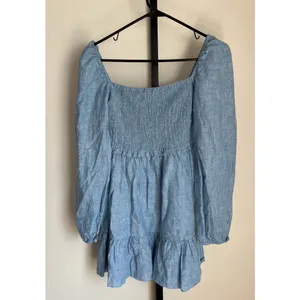 Aritzia Wilfred Blue Tempest Linen Dress Small thumbnail 2