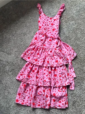 Likely Pink Floral Tiered Maxi Dress with Red Print thumbnail 3