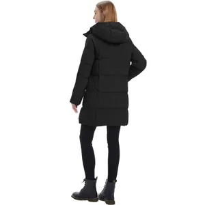 NWT ~ Women's Longer Black Quilted Coat Winter Puffer Jacket & Hood ~ SMALL thumbnail 5