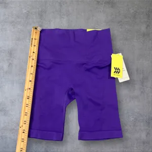 NEW All in Motion Shorts‎ Tank Top Set Women S Purple Ribbed High Waisted Crop thumbnail 7
