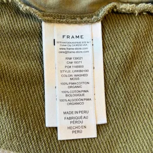 FRAME Pescara Roll‎ Cuff Shorts Womens XS Green Organic Pima Cotton Minimalist thumbnail 5