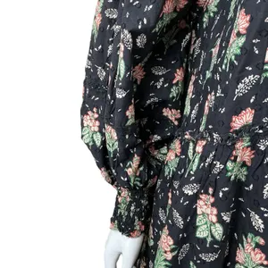 Pilcro Anthropologie NWT Large Long‎ Sleeve Mock Neck Swing Mini Dress Floral thumbnail 8