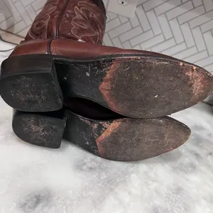Dan Post Men’s Cowboy Boots DP2111R Leather Western Brown Size 9D Made in Mexico thumbnail 10