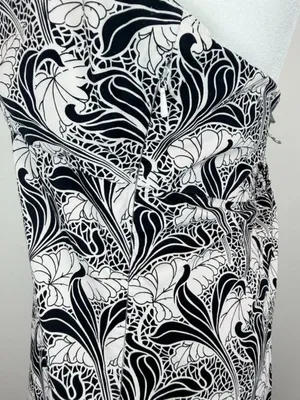 Tommy Hilfiger Women Size 12 Halter Dress Black White Floral Cotton Midi‎ thumbnail 10