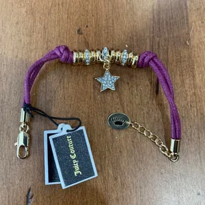Juicy Couture B-Corded Friendship Bracelet Silver Pave Crystal Star Charm Bundle thumbnail 15