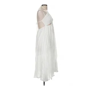 Hello Molly White Soft Breeze Maxi Dress Cut Out Slit Size 8 Boho Vacation thumbnail 7