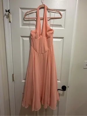 HOUSE OF CB Solada Floral Halter Midi Sundress Small A/C, PEACH PEARL thumbnail 7