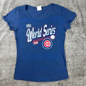 MLB Genuine Merchandise Cubs World Series Tee Women's Medium thumbnail 1