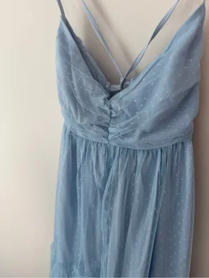 Hello Molly Feature Me Tulle Midi Dress Baby Blue NEW Medium thumbnail 4