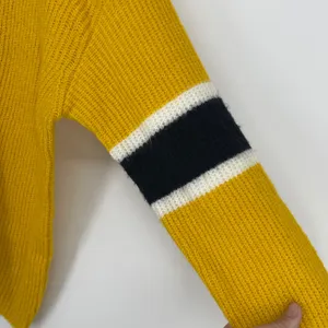 John Jenn Yellow Striped Knit Pullover Sweater XL Casual Comfort‎ Loose Fit thumbnail 3