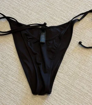 SKIMS Women's Black Tie-Side Bikini Bottom thumbnail 1