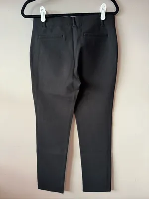 Quince Women’s Black Ultra-Stretch Ponte Straight Leg Pants Size Medium thumbnail 6