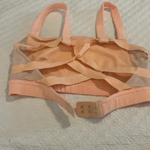 Free People Peach Sports Bra with Strappy Back thumbnail 2