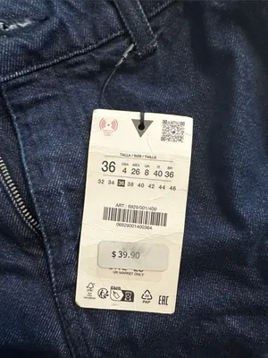 Zara Dark Blue Denim Jean Shorts thumbnail 3