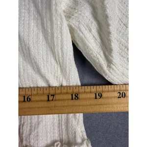 Frye and Co Womens White Textured Tiered Babydoll Puff Sleeve Dress XL thumbnail 3