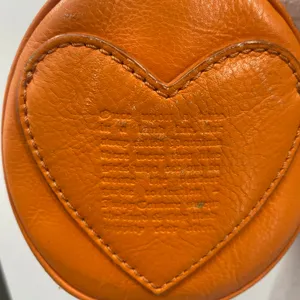 Vintage Y2k Juicy Couture Barrel Shoulder Bag Purse Leather Orange Logo Charm thumbnail 7