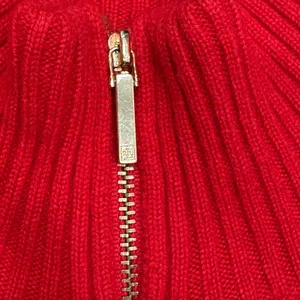Ralph Lauren L-RL Red Cashmere Cable Knit Full Zip Cardigan Sweater 1X Preppy thumbnail 5