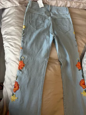 Driftwood Floral Embroidered Jeans thumbnail 4