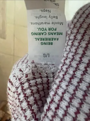 aerie Relaxed Waffle-Knit Crewneck Sweater in Dusty Pink thumbnail 4