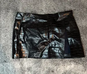 Edikted Skirt Mini Leather Faux Black thumbnail 1