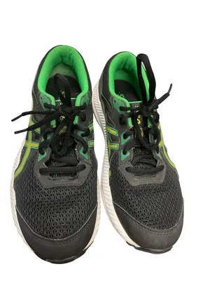 Asics Contend 8 wms black green leather fabric low sneakers sz 6.5 SKU 10-142 thumbnail 14