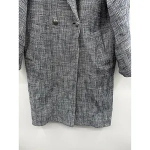 Veronica‎ Beard Fiona Coat Women's Medium Blue Multi Plaid Long Wool Blend Fall thumbnail 5