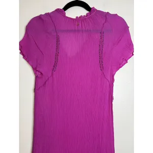 Marie Oliver Silk Magenta Embroidered Tassel Maxi Dress‎ Boho thumbnail 8