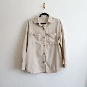 Rhythm | Oyster Knit Oversized Relaxed Fit Shacket Top in Cream Size‎ Small thumbnail 5