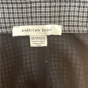 American Eagle Micro Check Mini Skirt Size XS Black White thumbnail 2