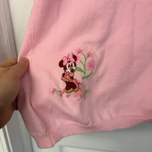 Disney Store Minnie Mouse Pink Cardigan & Shell 2 Piece Sweater Set Ladies L thumbnail 3