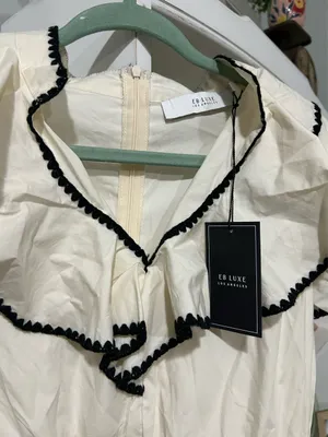 & Other Stories Cream and black dress thumbnail 3