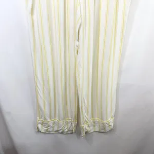 Martha Stewart Large Pajama Set Yellow White‎ Striped Rayon Short Sleeve 497 thumbnail 7