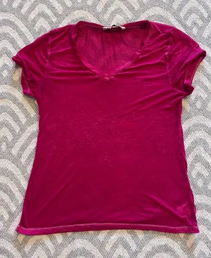 OLD NAVY Pink V-Neck Shirt Large thumbnail 1