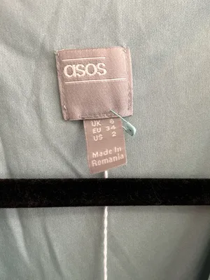 ASOS Flowy Romanticism Mint Faux Wrap Dress with Side Zipper - size 2 thumbnail 3