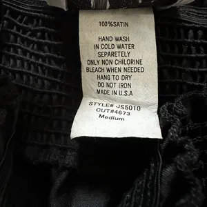 Vintage Black Satin Jumpsuit Smocked Waist Palazzo Leg Minimalist Cocktail Party thumbnail 4