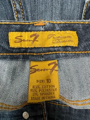 7 For All Mankind Straight Leg Denim Jeans Size 10 thumbnail 6