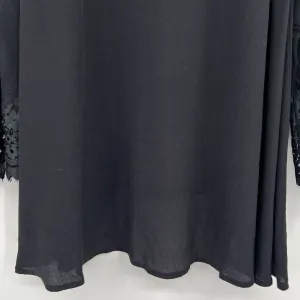 For Love‎ & Lemons Bourbon Black Lace Bell Sleeve Top Blouse Women's Size XS thumbnail 7