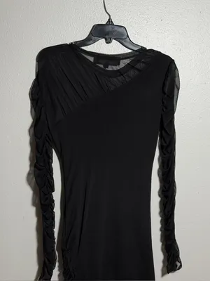 Kendall + Kylie Women Night‎ Black Gothic Sheer Long Sleeve Bodycon Dress size S thumbnail 8