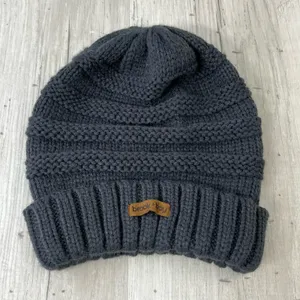 Brook + Bay Dark Gray Knit Slouchy Winter Warm Beanie Hat thumbnail 1