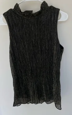 Vintage Black and Gold Halter Top thumbnail 1