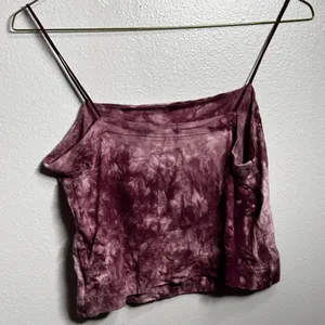 American Eagle Women Tie Dye Purple Crop Top Spaghetti Strap Size Large.‎ thumbnail 6